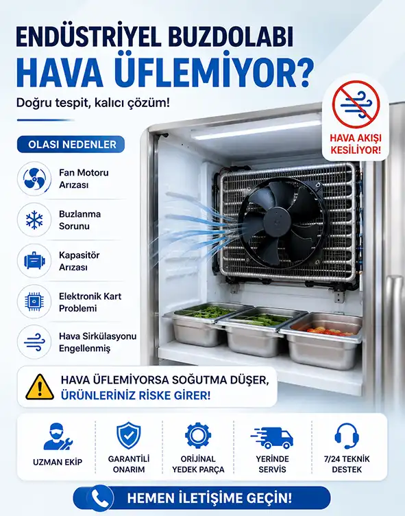 Endüstriyel Buzdolabı Hava Üflemiyor