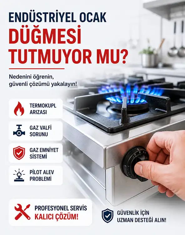 Endüstriyel Ocak Düğmesi Tutmuyor