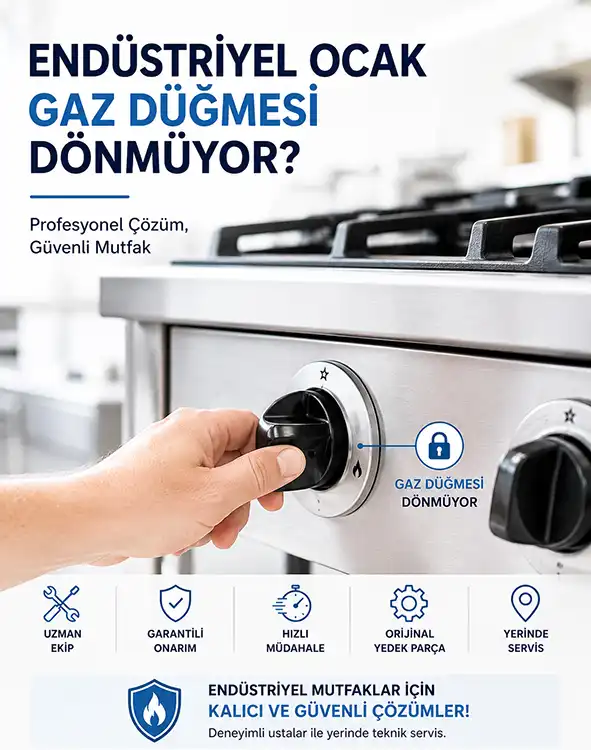 Endüstriyel Ocak Gaz Düğmesi Dönmüyor