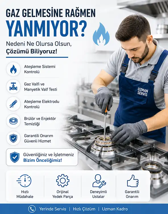 Endüstriyel Ocak Gaz Gelmesine Rağmen Yanmıyor