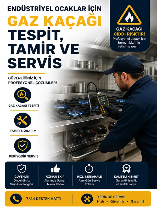 Endüstriyel Ocak Gaz Kaçağı Servisi